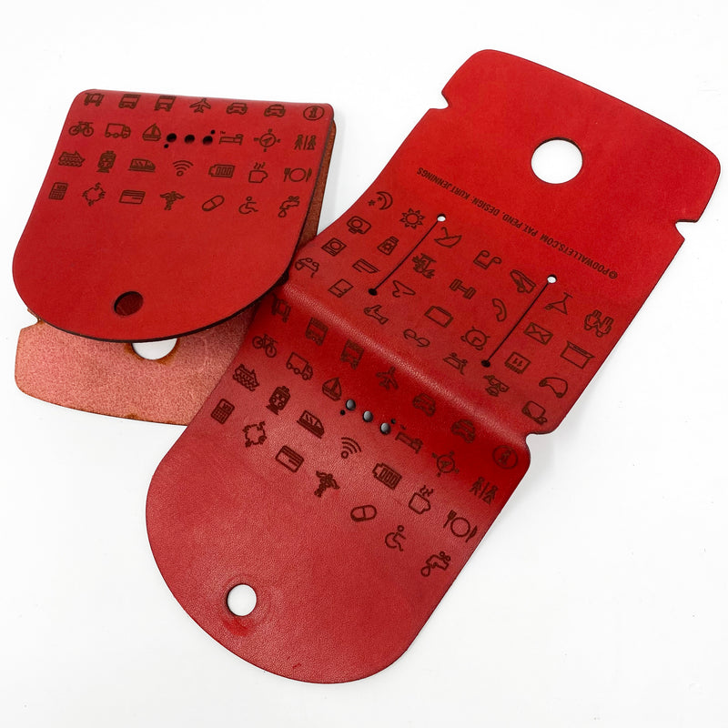 Passport Folder for V-Notch Models - Travel Icons - PodWallets.com Kurt Jennings