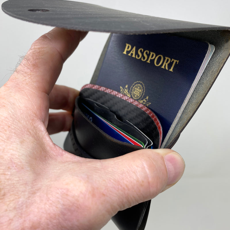 Arch™ Traveler™ - Smooth Black with Pink 3CF - PodWallets.com Kurt Jennings