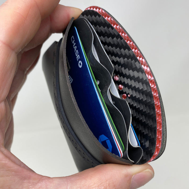 Arch™ Traveler™ - Smooth Black with Pink 3CF - PodWallets.com Kurt Jennings