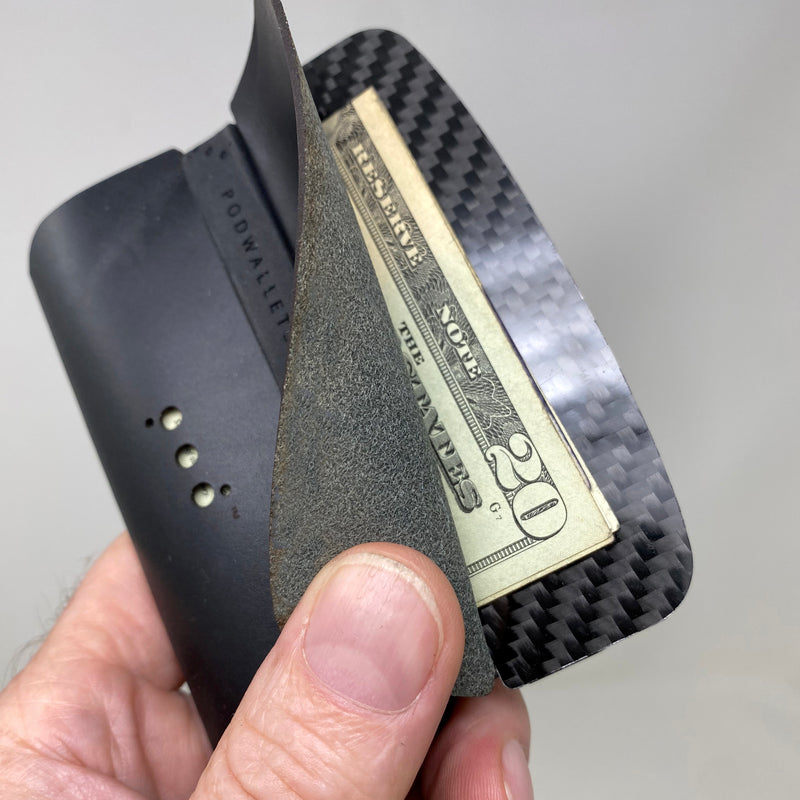 Arch™ - Smooth Black with Pink 3CF - PodWallets.com Kurt Jennings