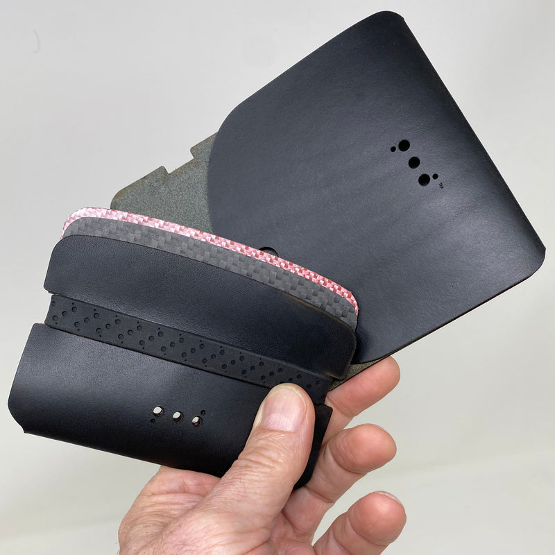 Arch™ Traveler™ - Smooth Black with Pink 3CF - PodWallets.com Kurt Jennings