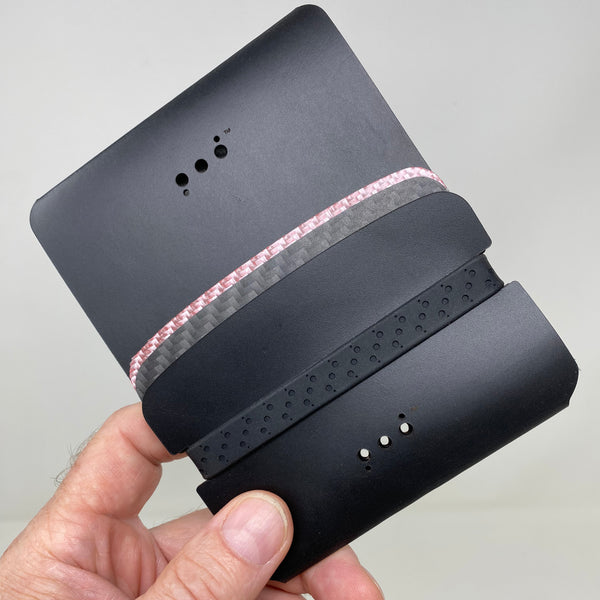 Arch™ Traveler™ - Smooth Black with Pink 3CF - PodWallets.com Kurt Jennings
